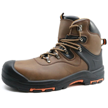 Heat resistant anti static steel toe leather safety boots for work
