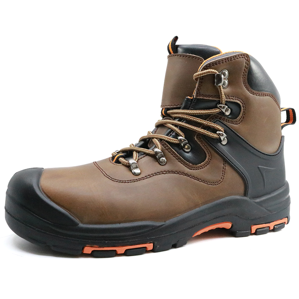 Heat resistant anti static steel toe leather safety boots for work ...