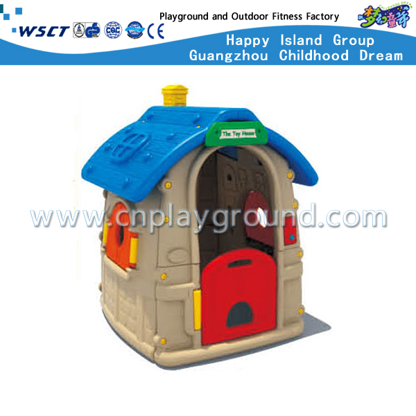 Kleiner Plastikspielwaren-blauer Dach-Spielhaus-Spielplatz für Kleinkind-Spiel (M11-09503)