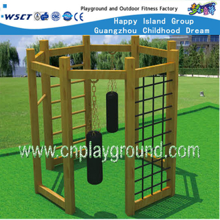 Outdoor Gym Kinder Holzklettern Training Spielplatz Ausrüstung (HF-17603)