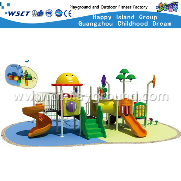 Tierkarikatur-Kinderspielplatz aus verzinktem Stahl mit Rutschenausrüstung (HD-2801)