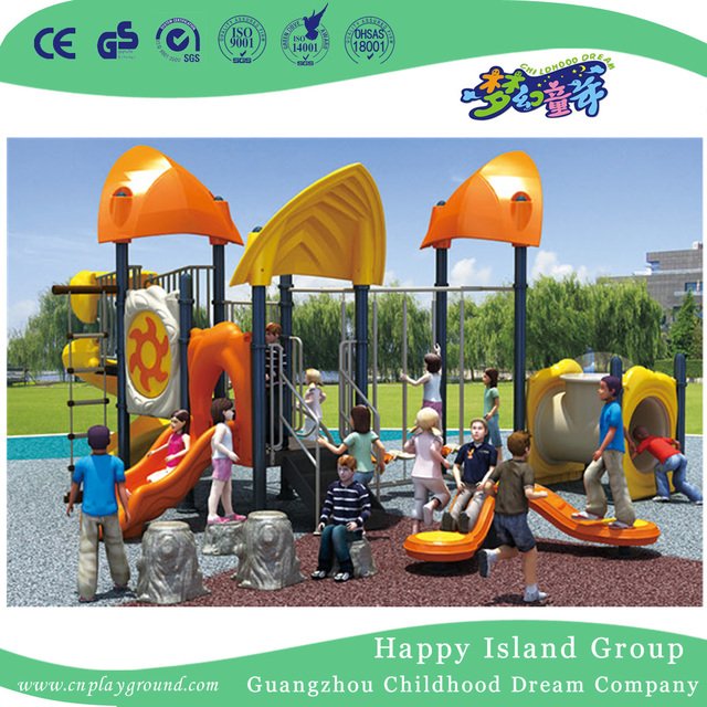 Im Freien große Meeresbrise verzinkter Stahl Spielplatz mit Kinder Klettern Set (HG-10101)