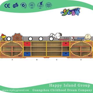  Vorschule Cartoon Snoopy Holz Kinder Spielzeug Schrank Einheit (M11-08701)
