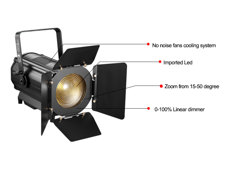 Luz de Fresnel LED de 300W