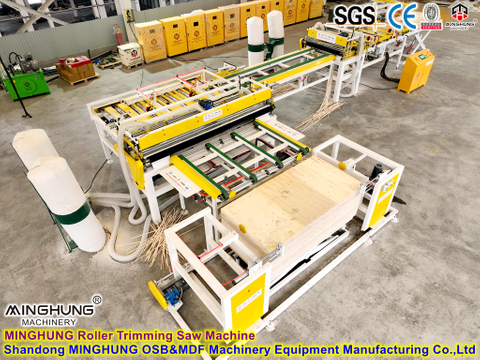 Mesin Gergaji Pemotong Kayu Lapis Empat Tepi Tersedia untuk Kayu Lapis MDF HDF/Pabrik Furnitur dengan CE/SGS