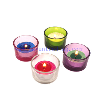 Promotion 1oz 30ml straight sided multi-color mini candle glass jars 