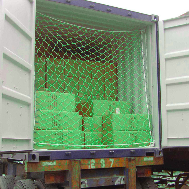 PP with UV 160gsm green color cargo net, container net,packing net
