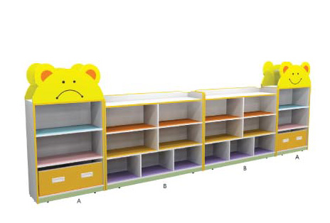 M11-08404儿童的玩具内阁幼稚园木家具
