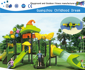 Großes Design, schön aussehende Kunststoffrutsche für Kinder, Gemüsespielplatz aus verzinktem Stahl (HD-905)
