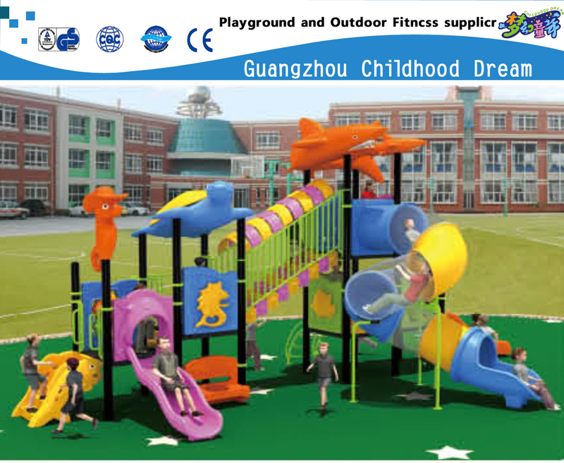 Kinderplastik galvanisierter Stahlseebrise-Spielplatz mit Dia-Ausrüstung (HC-8303)