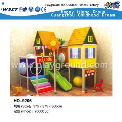 Kinder Indoor-Spielhaus mit Rutsche Spielplatz (HD-9206)