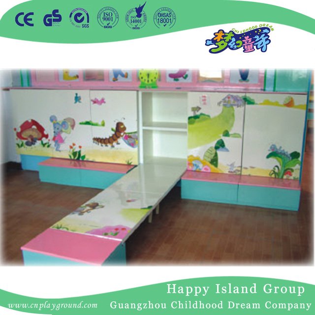 幼儿园儿童木制可扩展学校床壁挂柜 (HG-6403)