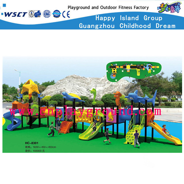 儿童室外海洋动物造型的滑梯游乐设备(HC-8502)