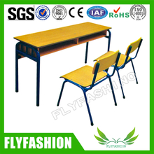 High school Double Student Desk and Chair School Furniture(SF-08D)