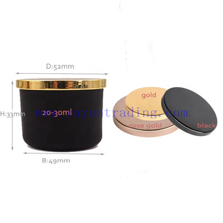 Black Matte Frosted Glass Candle Holder Jar With Metal Gold Rose Gold Black Cheap Lids
