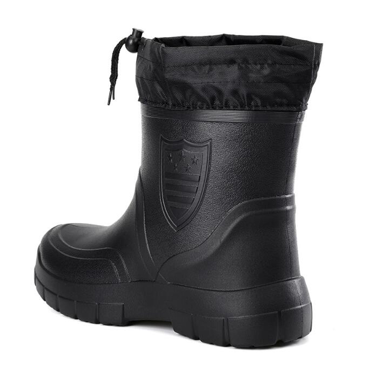 Lightweight keep warm ankle men winter eva rain boots for work