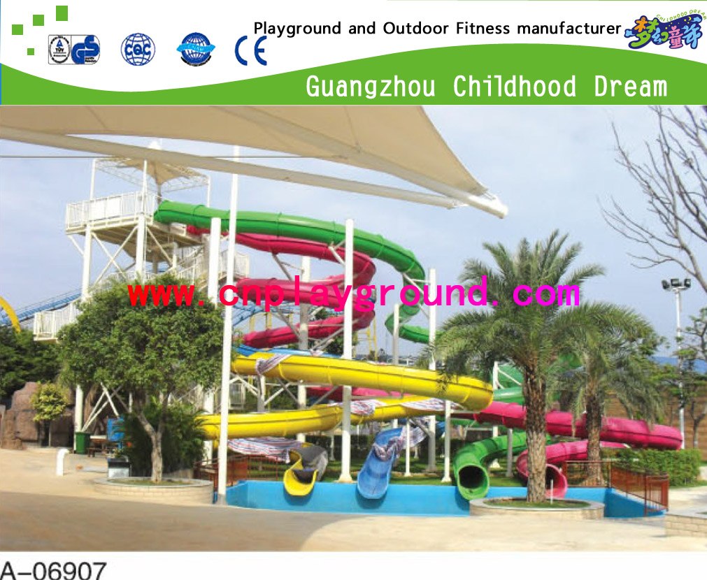 Große Wasserrutsche für Familien im Freien für Wasserpark-Spielplätze