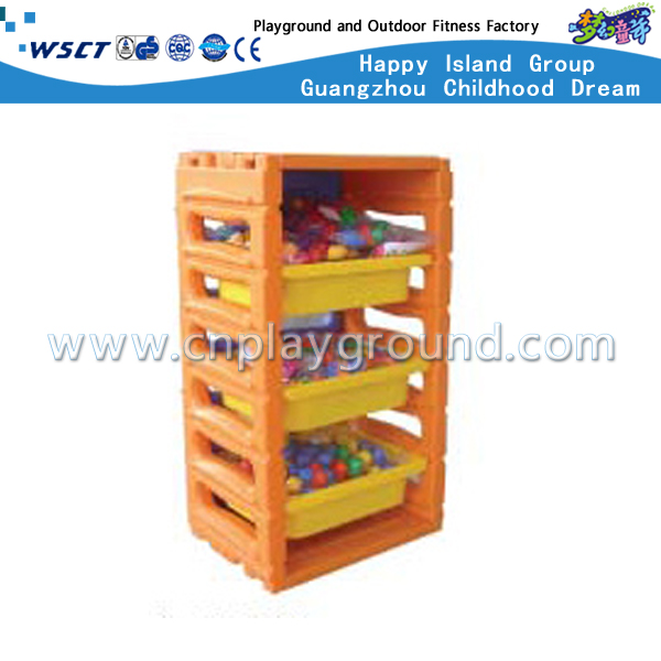 Schule Kleiner orangefarbener Plastikkinderspielzeug-Schrank (M11-07315)