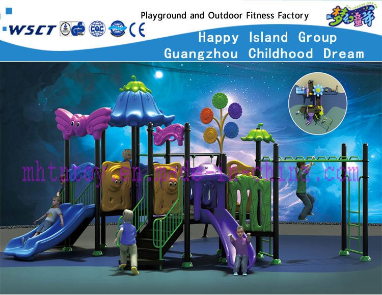 热销的蓝色和紫色主题的儿童室外滑梯(HC-05601)