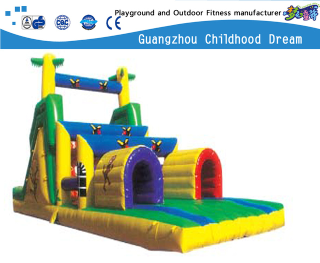Kindertieraufblasbares Schloss im Freien mit Dia (M11-06102)