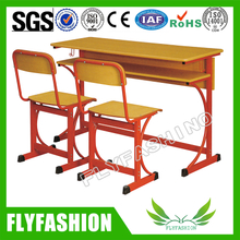 School Wood Furnitures Double Student Desks and Chairs Set (SF-20D)