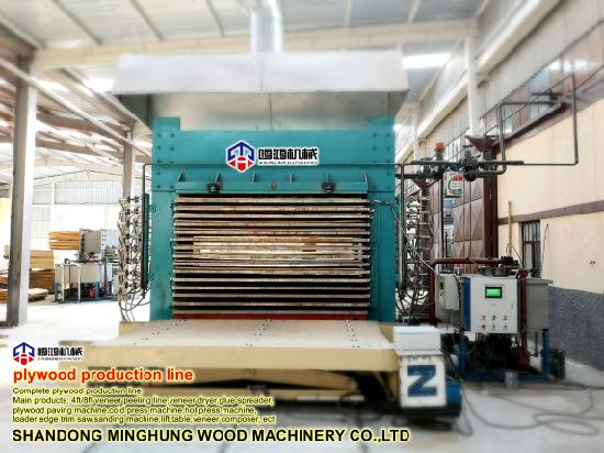 Mesin Press Panas Hidraulik dengan Pelat Panas Tebal untuk Pembuatan Kayu Lapis