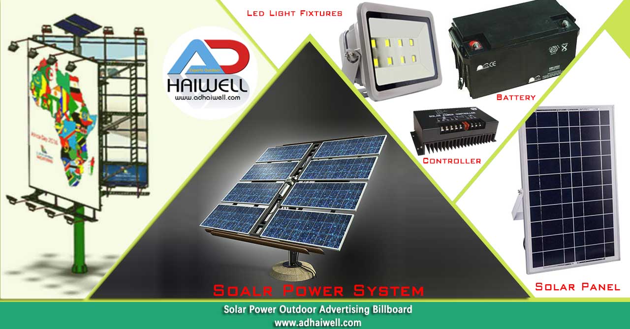 Solar-poder-sistema-publicidad-cartelera-pantalla