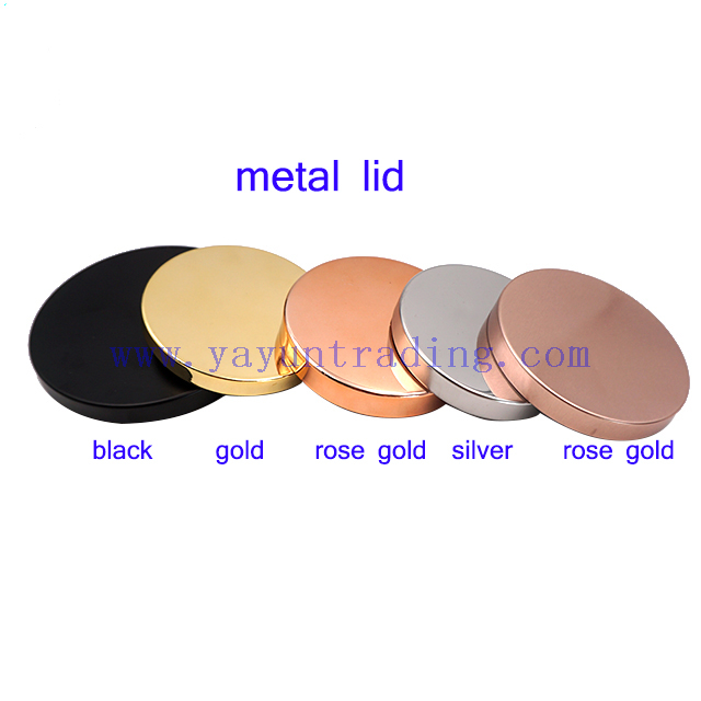 Black Matte Frosted Glass Candle Holder Jar With Metal Gold Rose Gold Black Cheap Lids