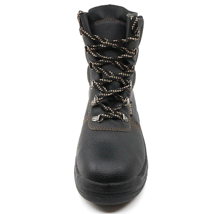 8 inch non slip oil resistant steel toe cap leather safety men boots