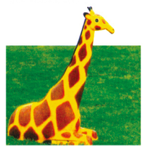 Cartoon-Skulptur-Giraffen-Spielsets für öffentliche Kinder im Freien (HD-18906)