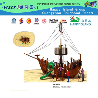 Outdoor-Familie Piratenschiff für hölzerne Serie Spielplatz (HD-5501)