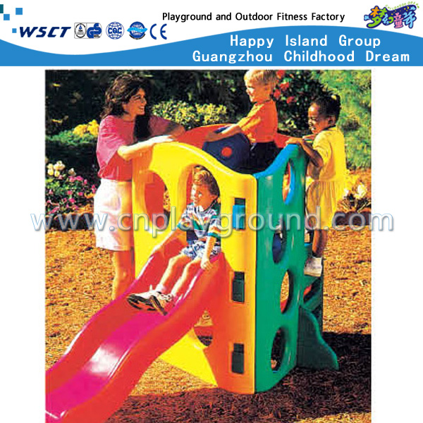 Plastikspielwaren-Kleinkind-Spielplatz des heißen Verkaufs-im Freien mit gewelltem Dia (M11-09303)