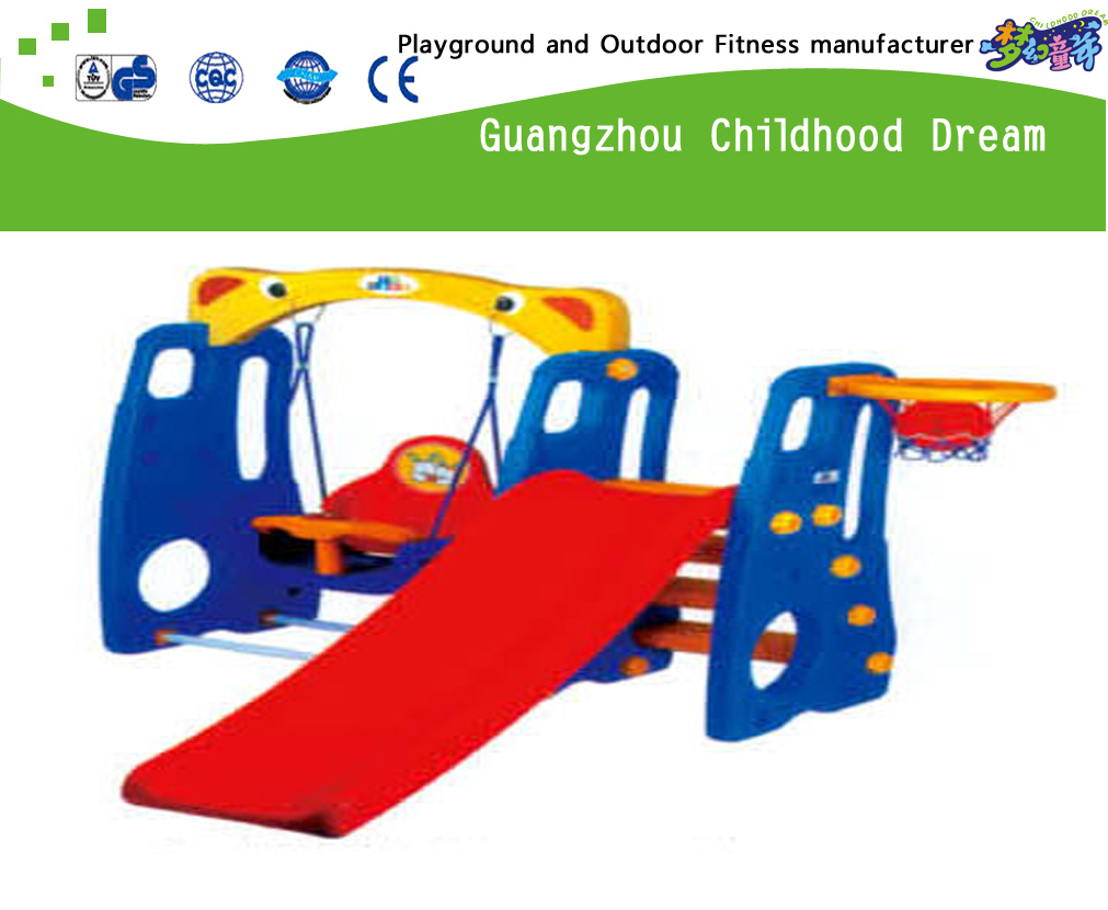  Kids Outdoor Small Plastic Swing Set mit Rutsche Spielplatz (M11-09402)