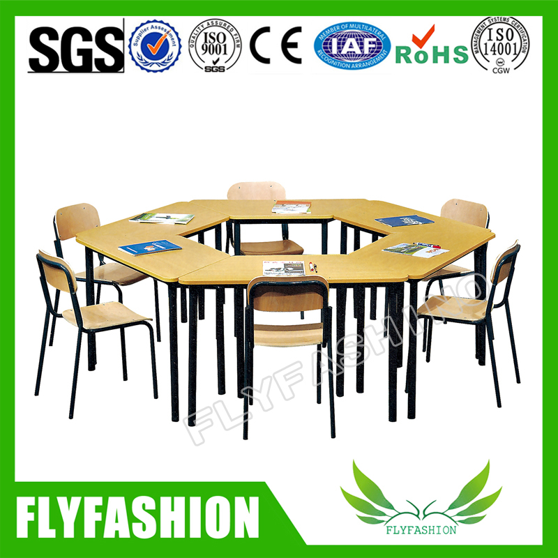 Classroom Furniture Wood Modern School Desk And Chair(SF-103S)