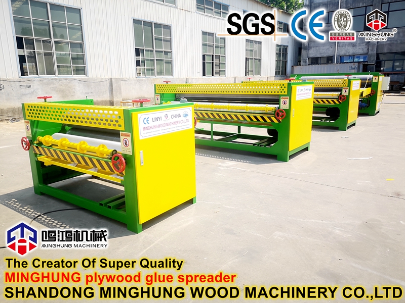 China Automatic Plywood Veneer Glue Roller Spreading Machine untuk Pembuatan Kayu Lapis