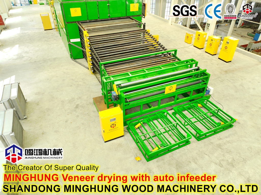 pengeringan veneer dengan auto infeeder