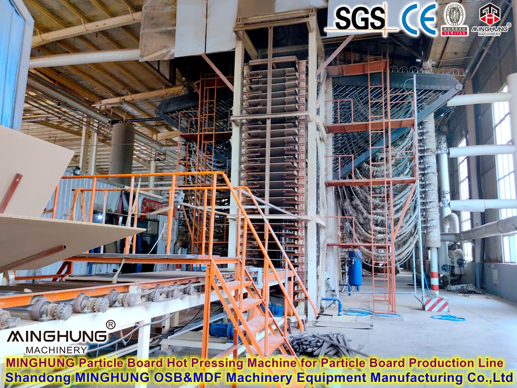 MINGHUNG Papan Papan Papan Mesin Penekan Panas Untuk Jalur Produksi Papan Partikel