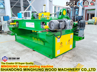 Mesin Produksi Veneer Inti Minghung: Spindel CNC 8 Kaki Spindel Mesin Pembuat Pemotong Pengupas Veneer Kayu Putar 