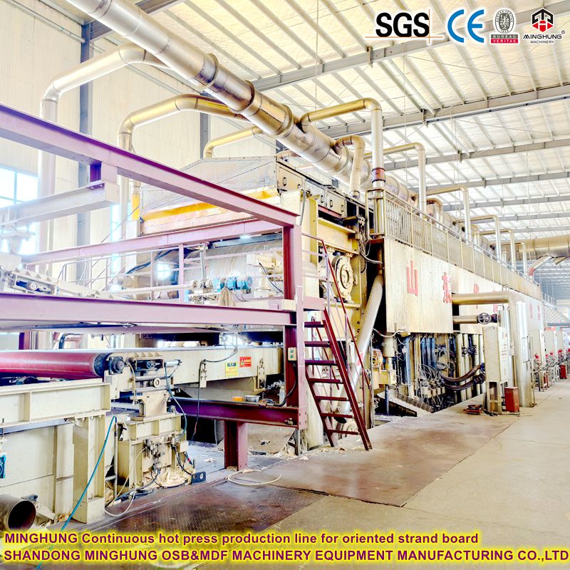  12-zona regulasi tekanan dalam jalur produksi press flat kontinu 8 kaki selebar OSB