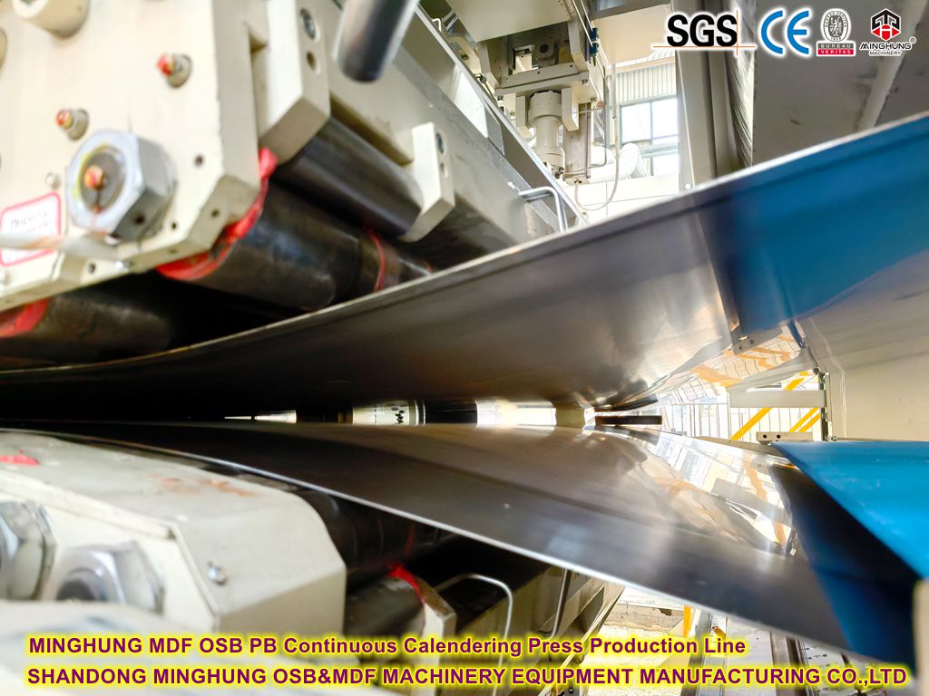 MINGHUNG mdf pb Calendering Calendering Press Production Line