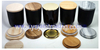 210ml 250ml 450ml Round Cylinder Custom Glass Candle Jars with Wooden Lid And Bamboo Lid