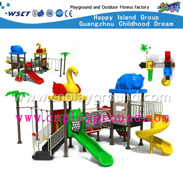 Neues Design Sea Jinn Kinder Tier Spielplatz Kunststoffrutsche aus verzinktem Stahl zu verkaufen (H13-0525)