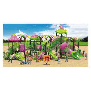 Vergnügungspark-rosa und grüner Gemüsespielplatz im Freien für Kinder (HJ-12301)