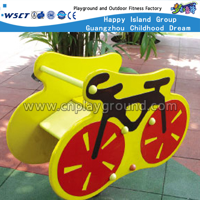 PVC-Brett-einzelnes Lager-Karikatur-Fahrrad-Schaukelfahrgerät im Freien (HD-15801)