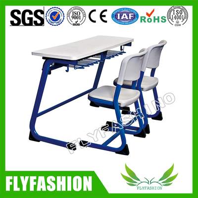 cheap wooden and metal frame school desk and chair(SF-15D)