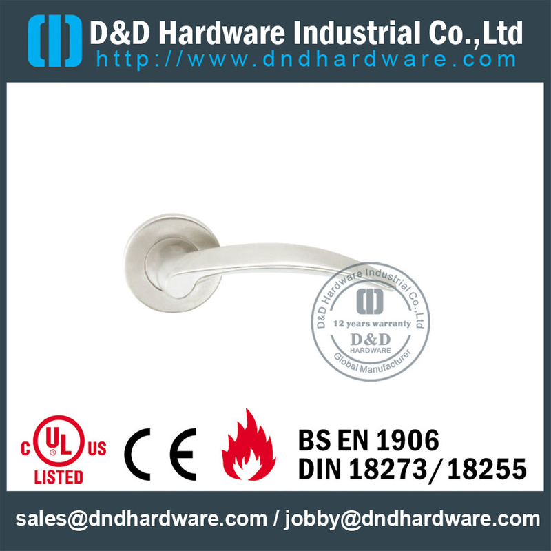 Aço inoxidável 316 sólido exterior maçanetas para portas de metal-DDSH027