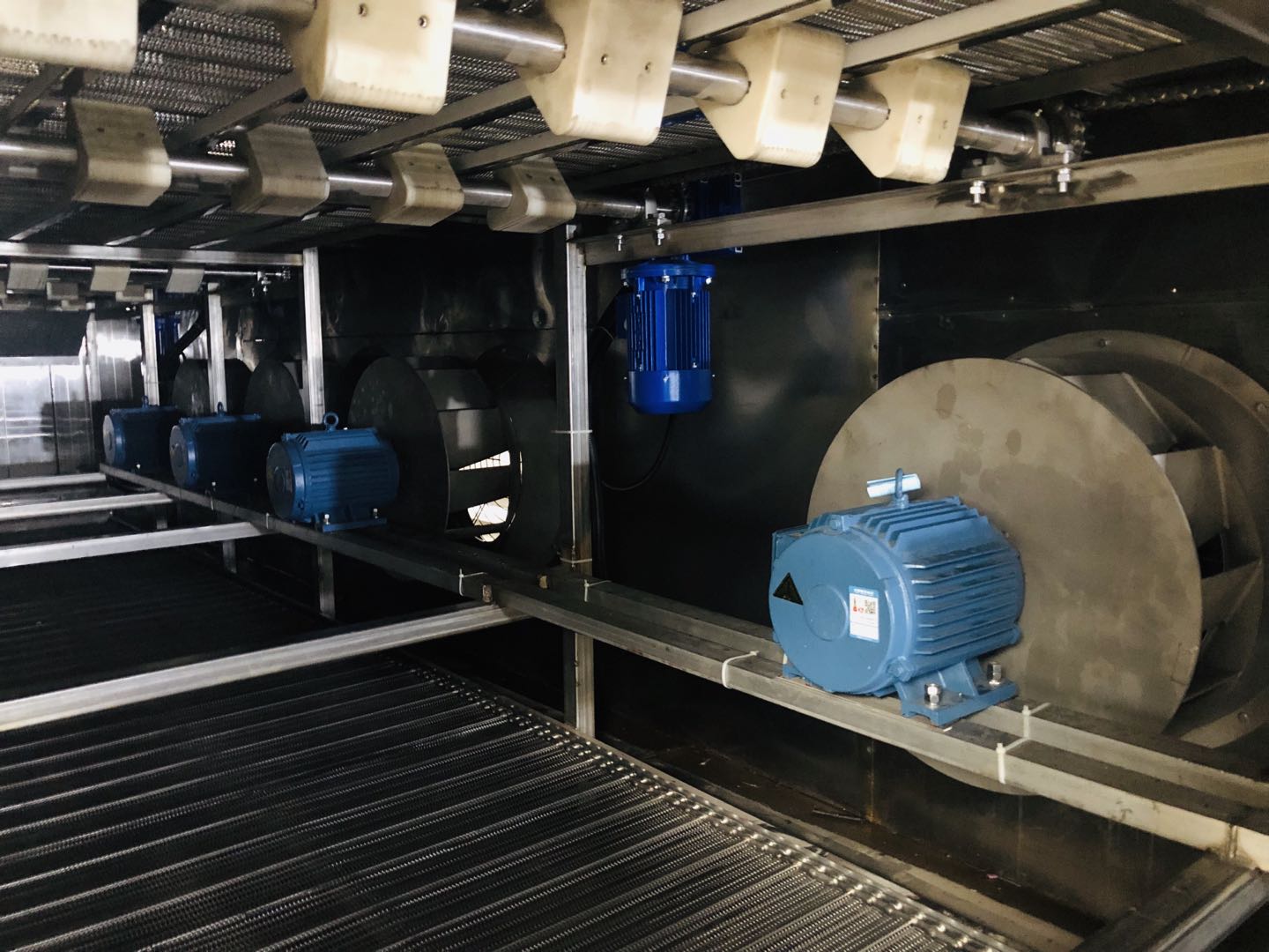 流態化速凍機內部