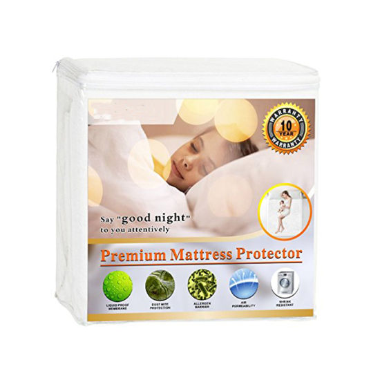Queen Mattress Protector 100% Waterproof Mattress Pad Cover Breathable/Hypoallergenic/Vinyl Free