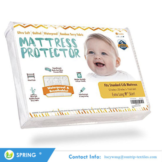 Premium Smooth Waterproof Fitted Sheet Style Crib Quilted Mattress Protector