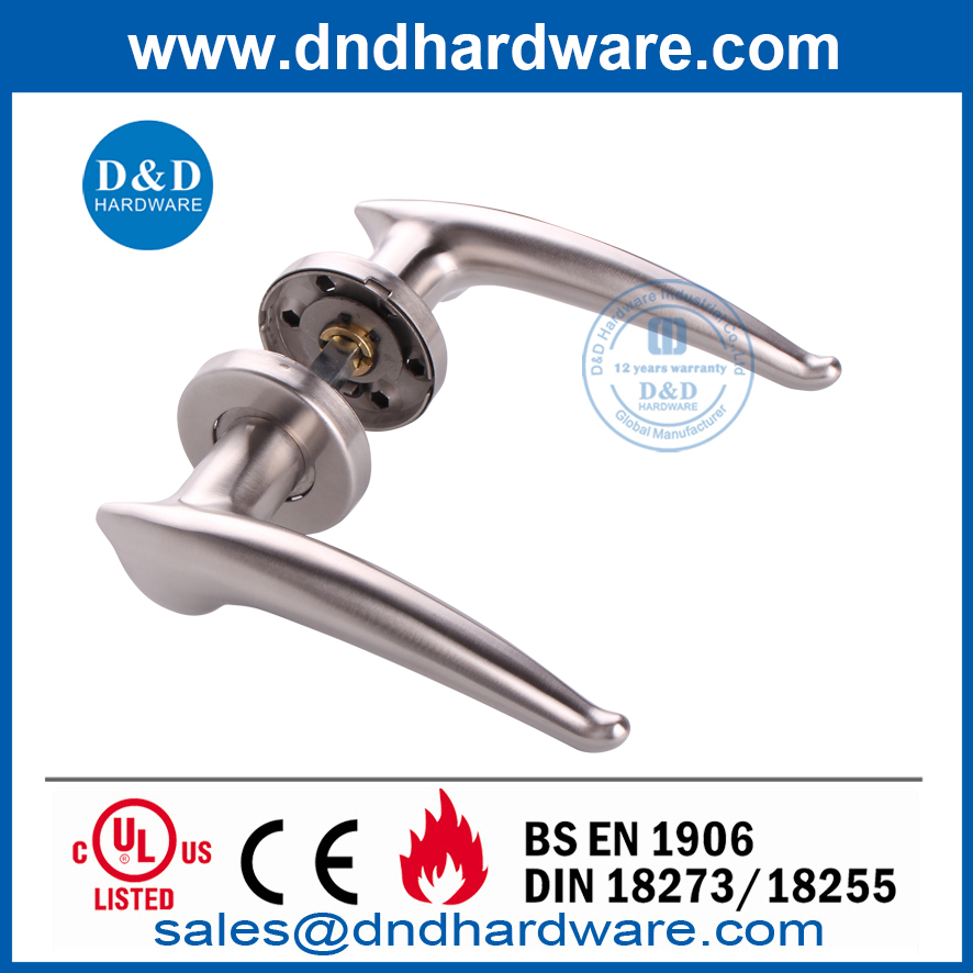 圆形玫瑰上的不锈钢现代杠杆手柄-DDSH035